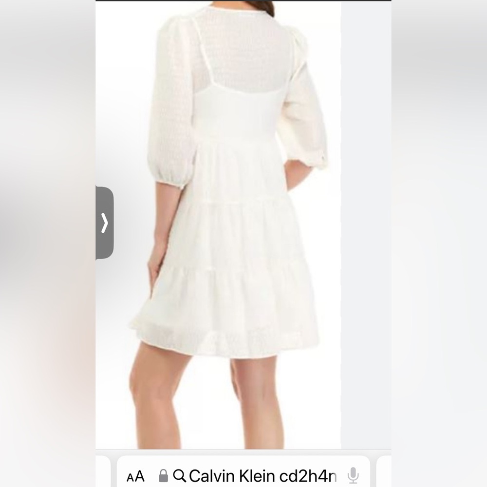 Cream with gold stripped tiered dress
